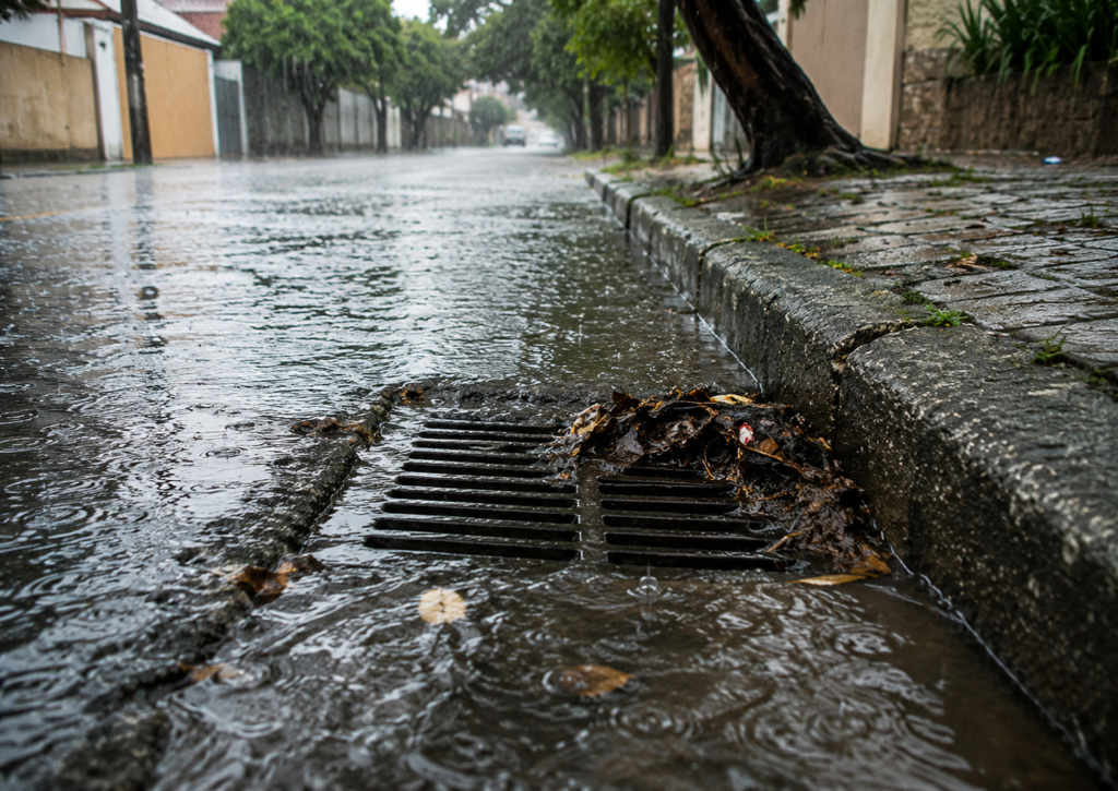 Ralo externo entupido